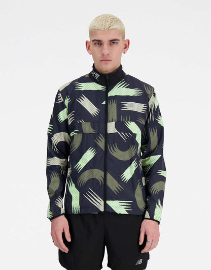 London Edition Printed Nb Athletics Packable Run Jacket