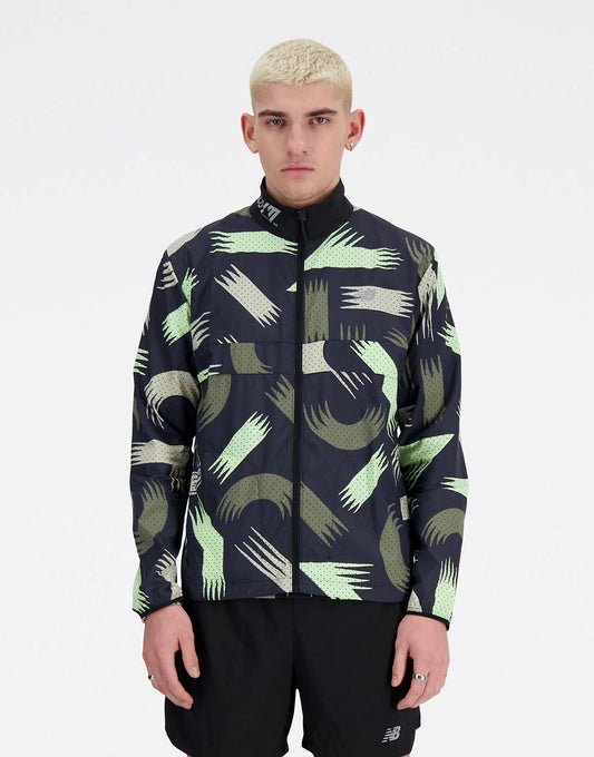 London Edition Printed Nb Athletics Packable Run Jacket