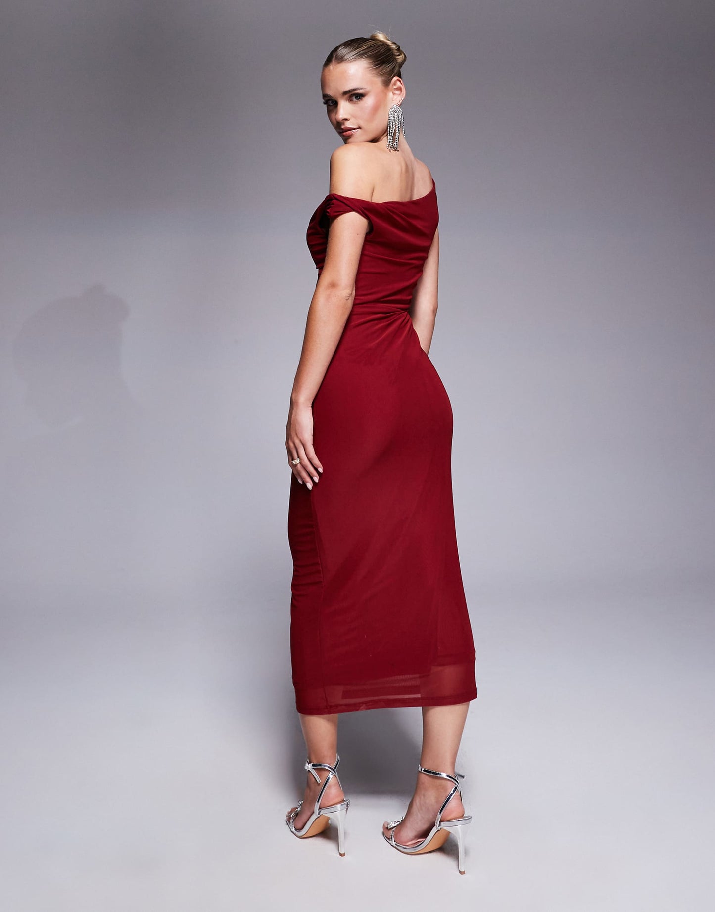 Petite One Shoulder Midi Dress