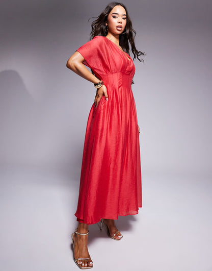 Puff Sleeve Maxi Dress