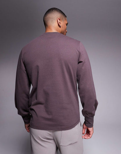 Long Sleeve Crew Neck T-Shirt With Longer Cuff