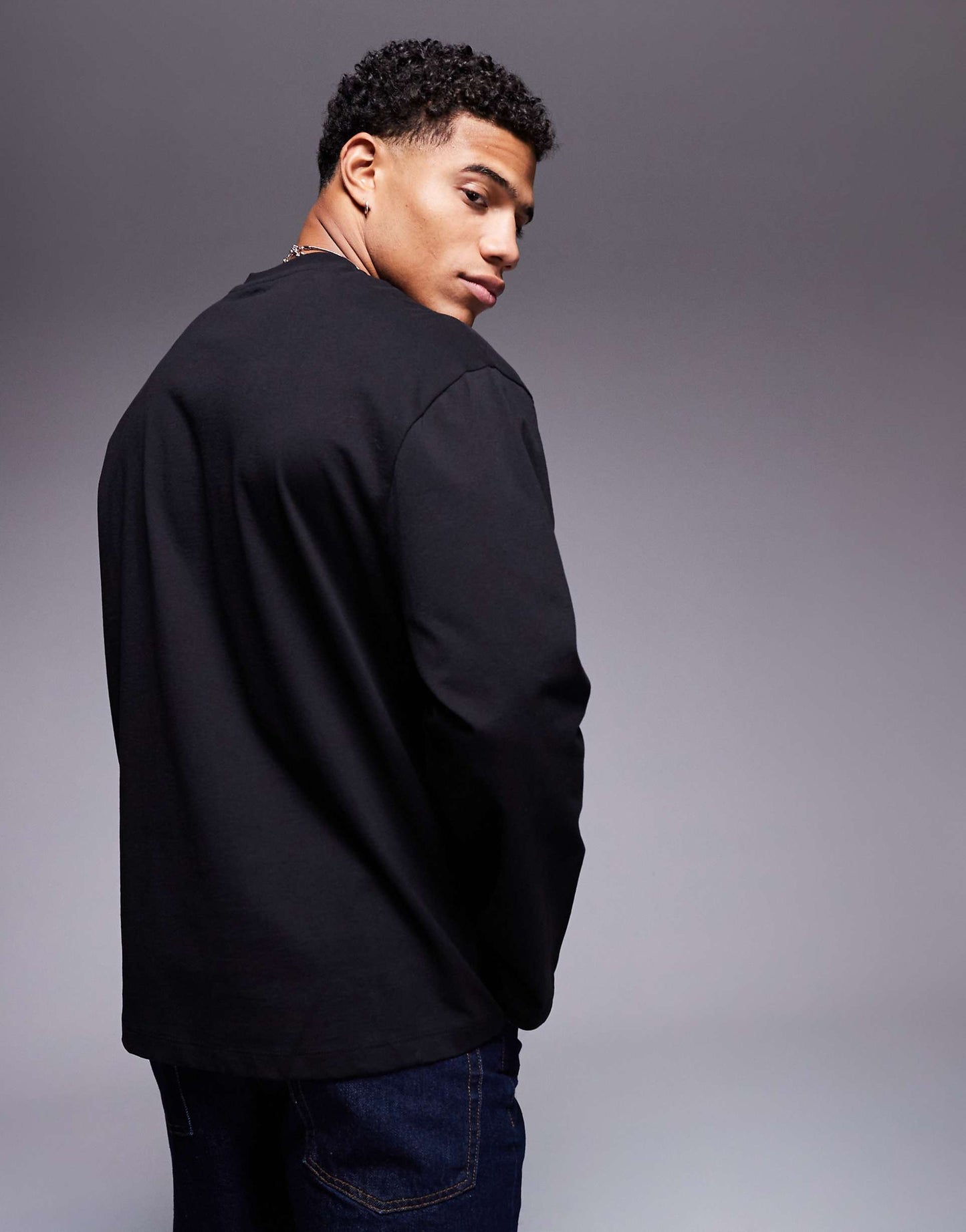 Heavyweight Relaxed Boxy Long Sleeve Drop Shoulder T-Shirt