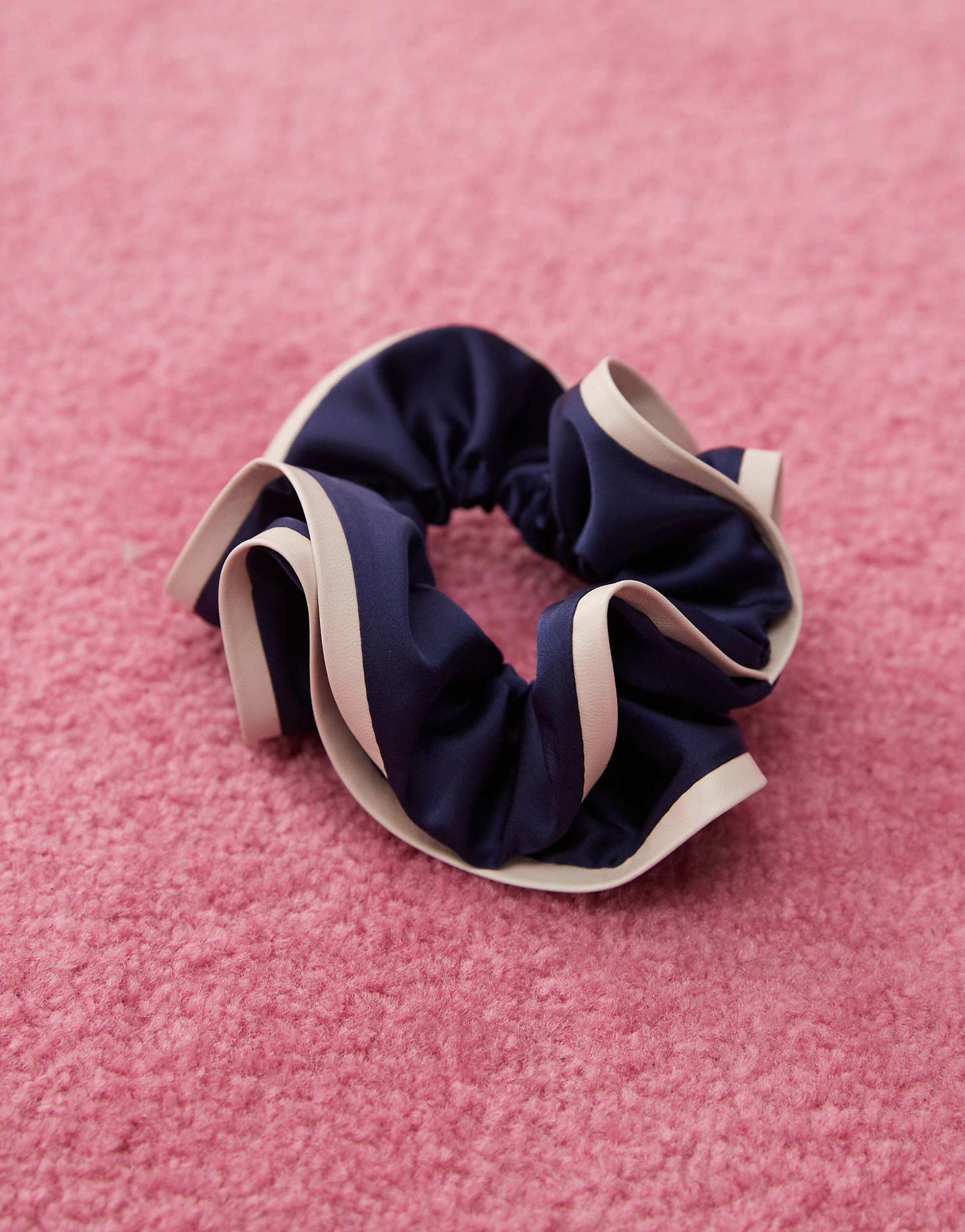 Satin Scrunchie With Contrast Trim