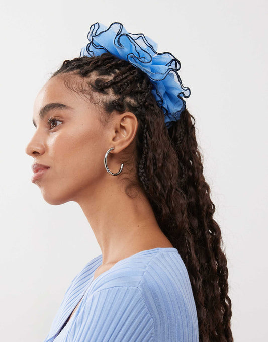 Oversized Scrunchie With Contrast Trim