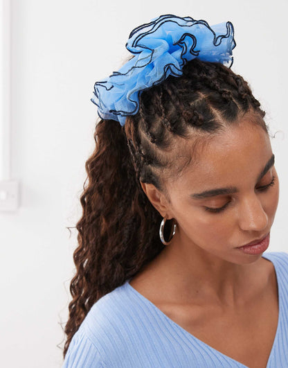 Oversized Scrunchie With Contrast Trim