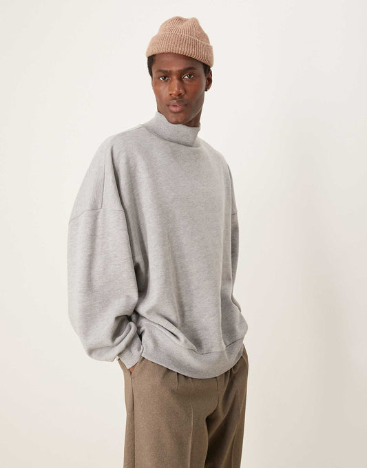 Extreme Oversized Sweat Grey Marl