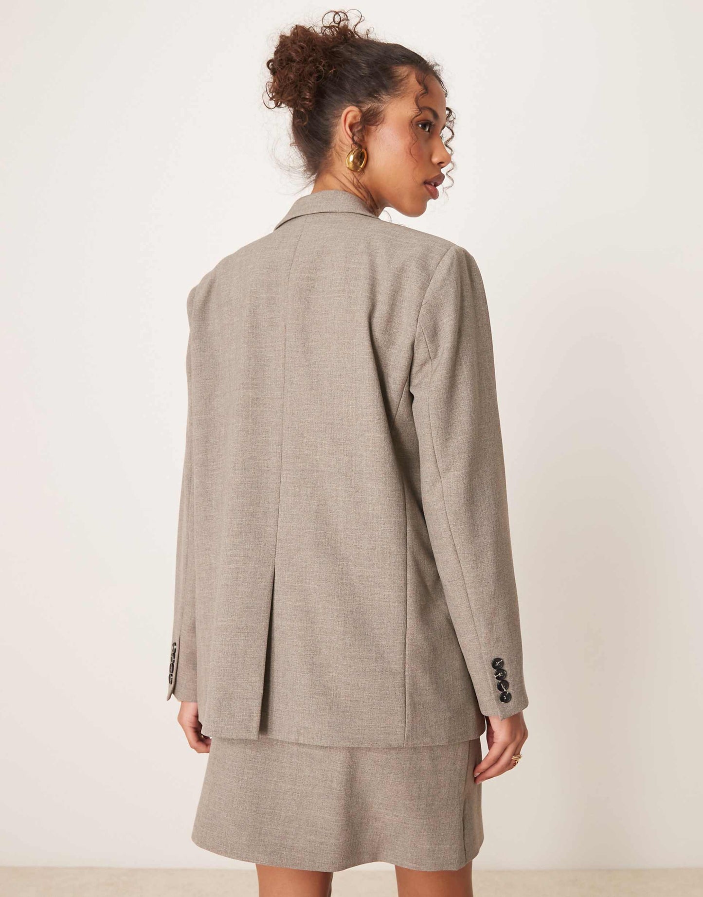 Oversized Double Placket Detail Blazer Co-Ord