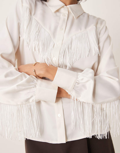 Western Fringed Detail Shirt