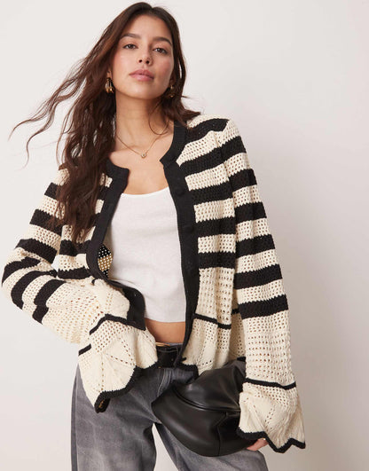 Crochet Knit Cardigan