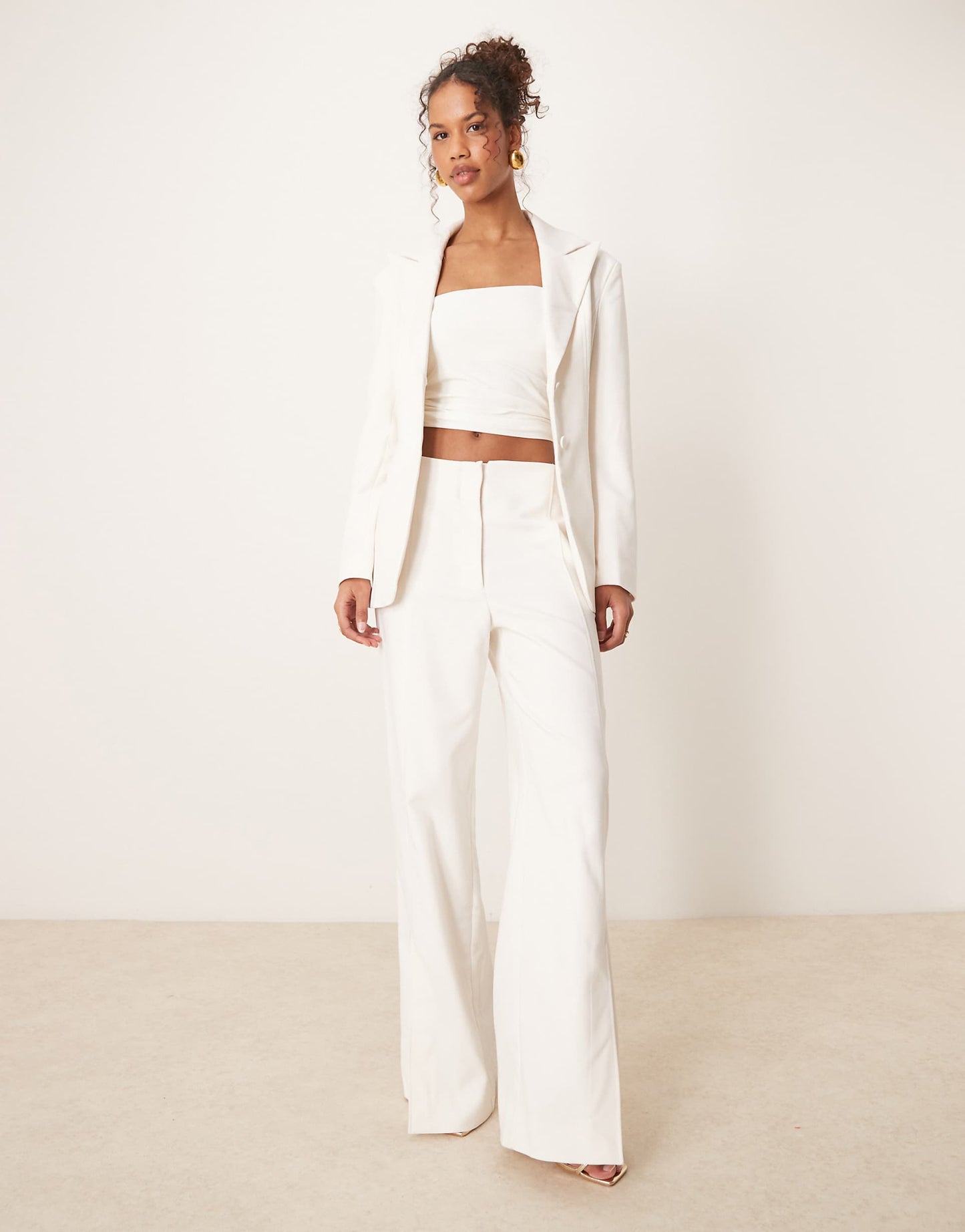 Premium Wide Leg Tailored Trouser Co-Ord