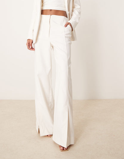 Premium Wide Leg Tailored Trouser Co-Ord