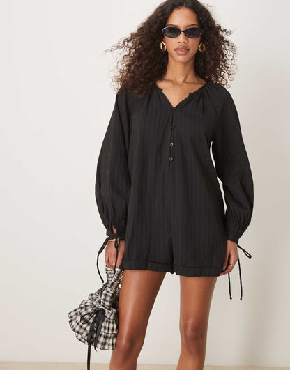 Long Sleeve Mini Playsuit