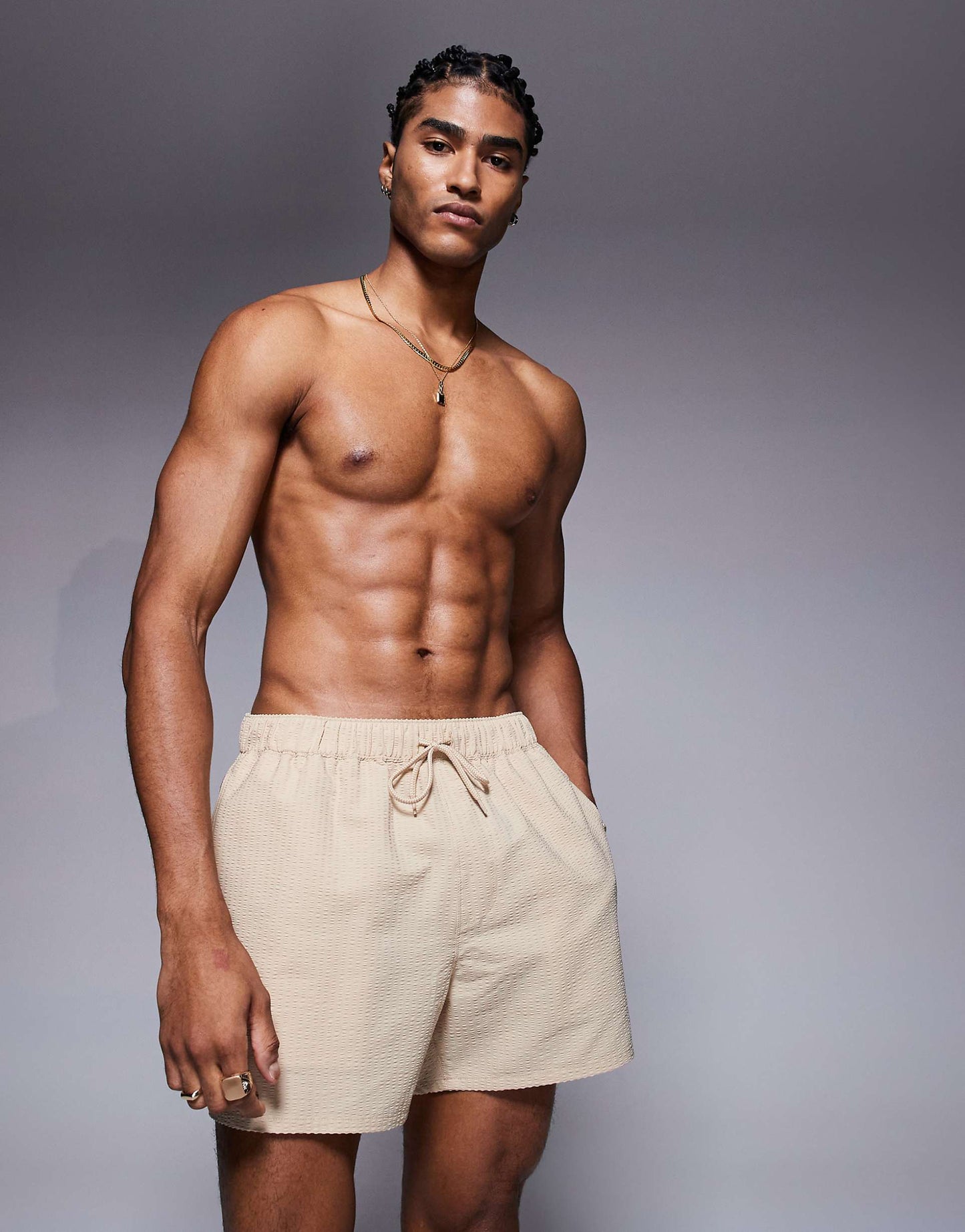 Seersucker Swim Shorts