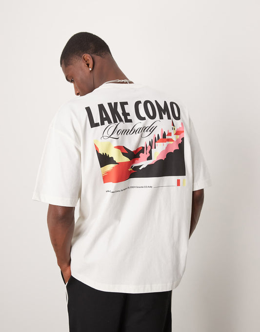 Oversized T-Shirt With Scenic Graphic