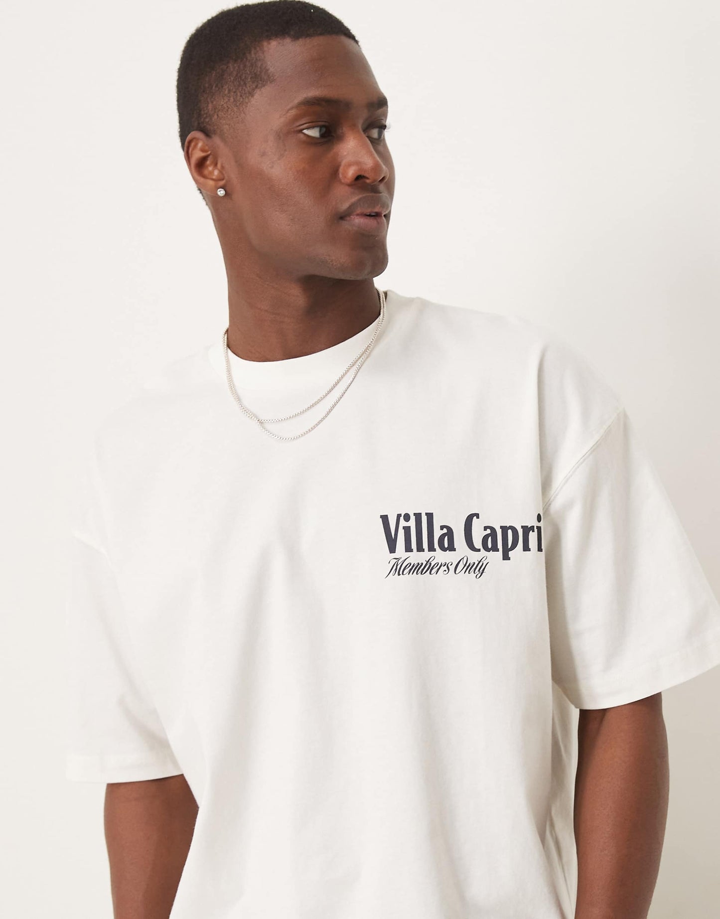 Boxy Oversized T-Shirt With Villa Graphic