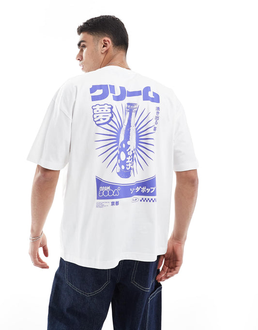Oversized T-Shirt With Drinks Graphic