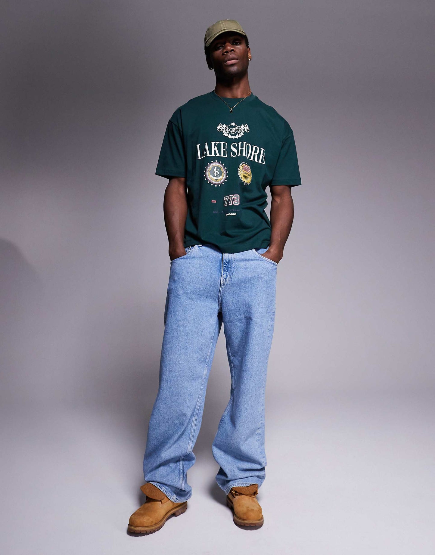 Oversized T-Shirt With Varsity Graphics