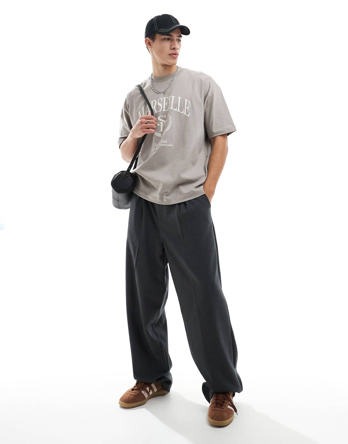 Oversized T-Shirt With Varsity Graphics