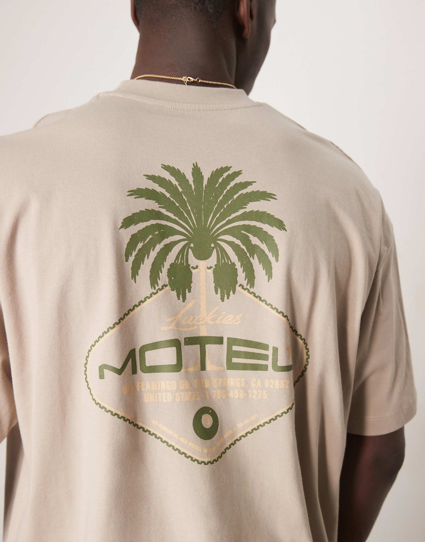 Boxy Oversized T-Shirt With Palm Graphic
