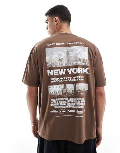 Oversized T-Shirt With City Graphic