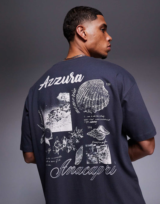 Oversized T-Shirt With Scenic Graphics
