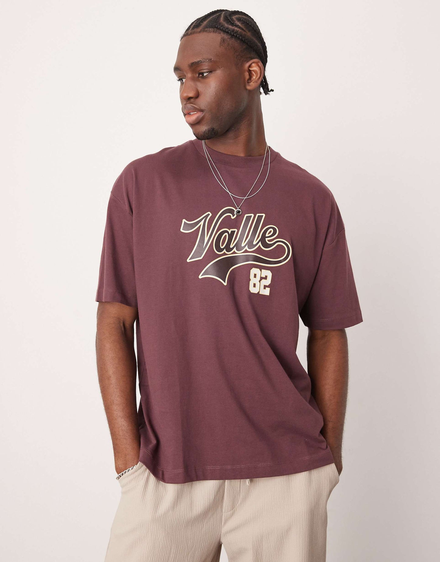 Oversized T-Shirt With Varsity Graphics