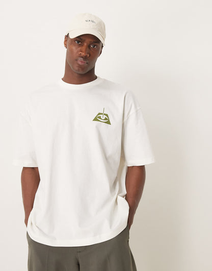 Oversized T-Shirt With Celestial Graphics