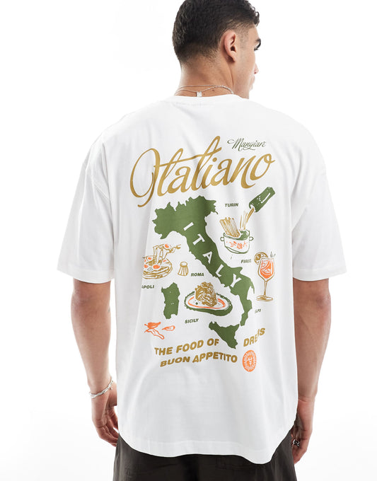 Oversized T-Shirt With Italiano Graphic