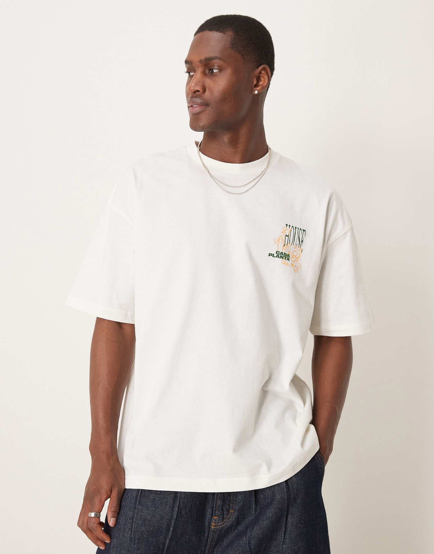Oversized T-Shirt With Floral Graphic