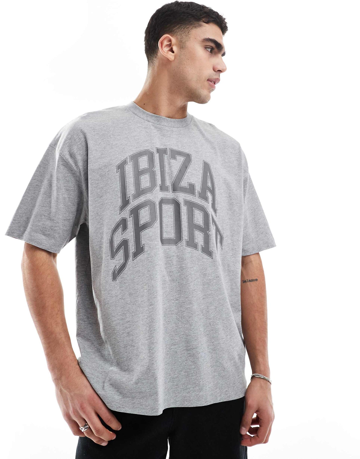Oversized T-Shirt With Sports Graphics