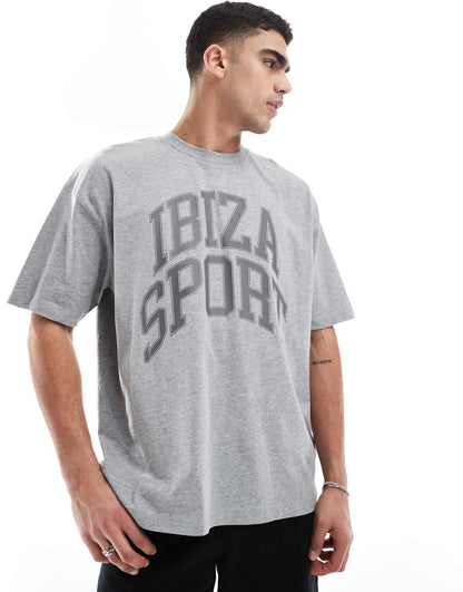 Oversized T-Shirt With Sports Graphics