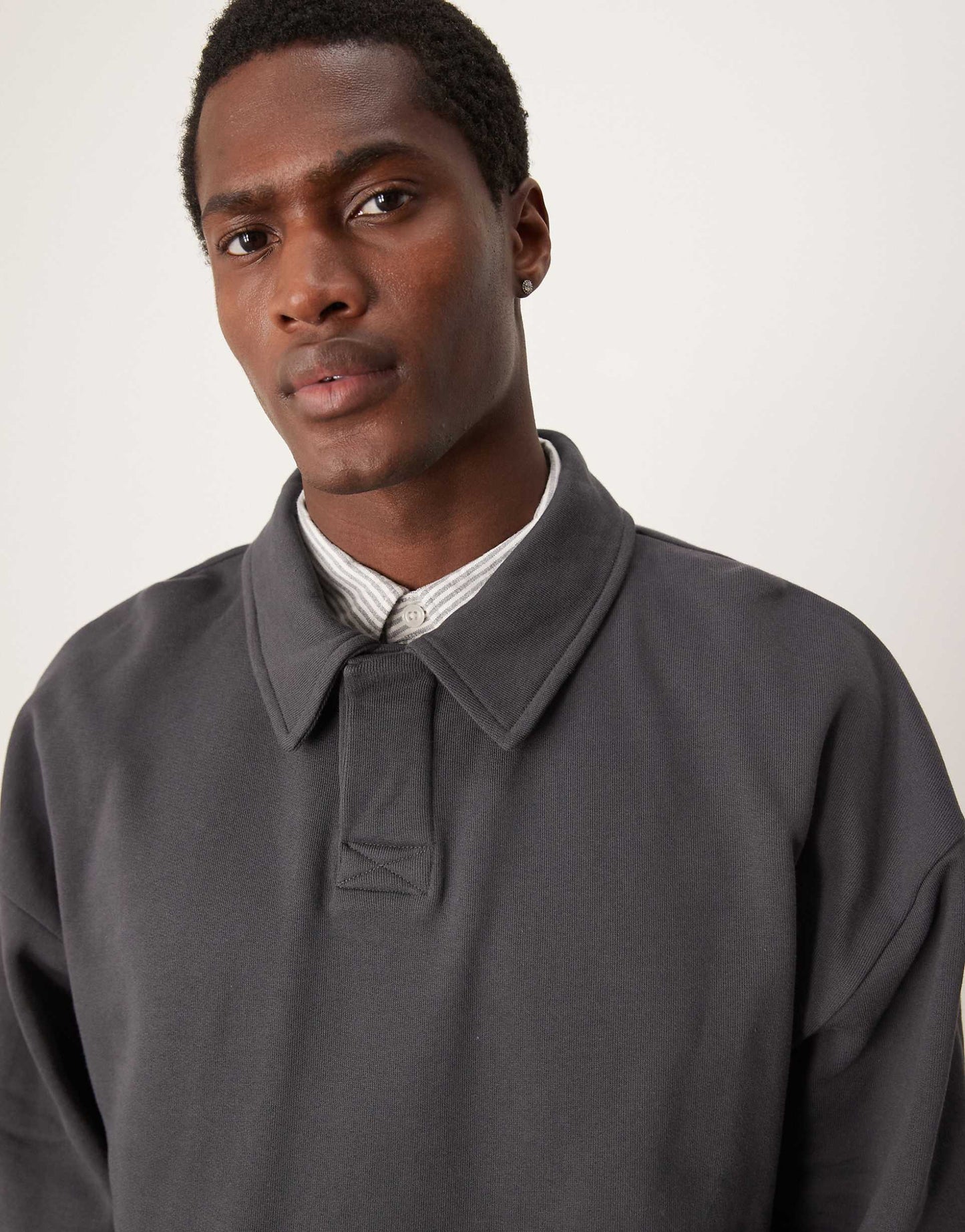 Co-Ord Fixed Hem Polo Sweatshirt