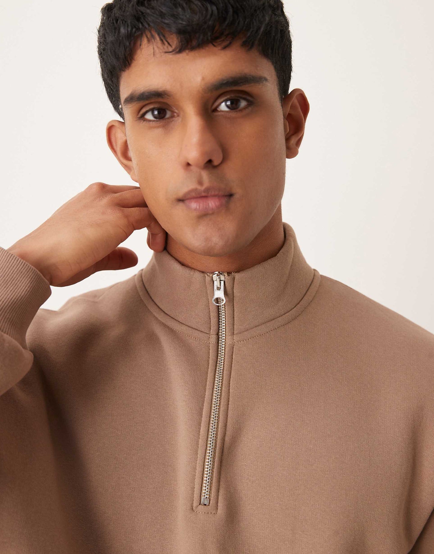 Co-Ord Quarter Zip Funnel Sweatshirt