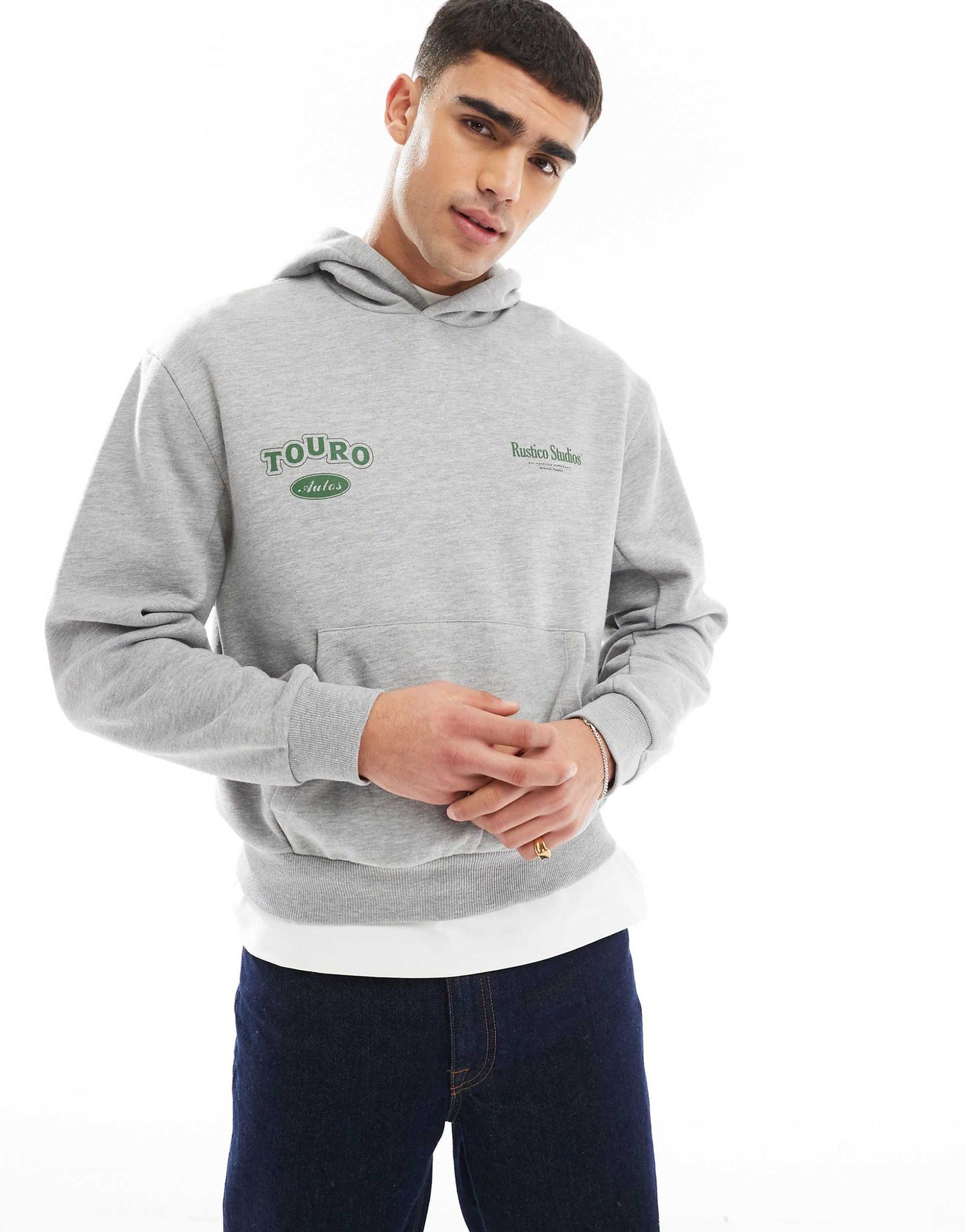Boxy Oversized Hoodie With Print