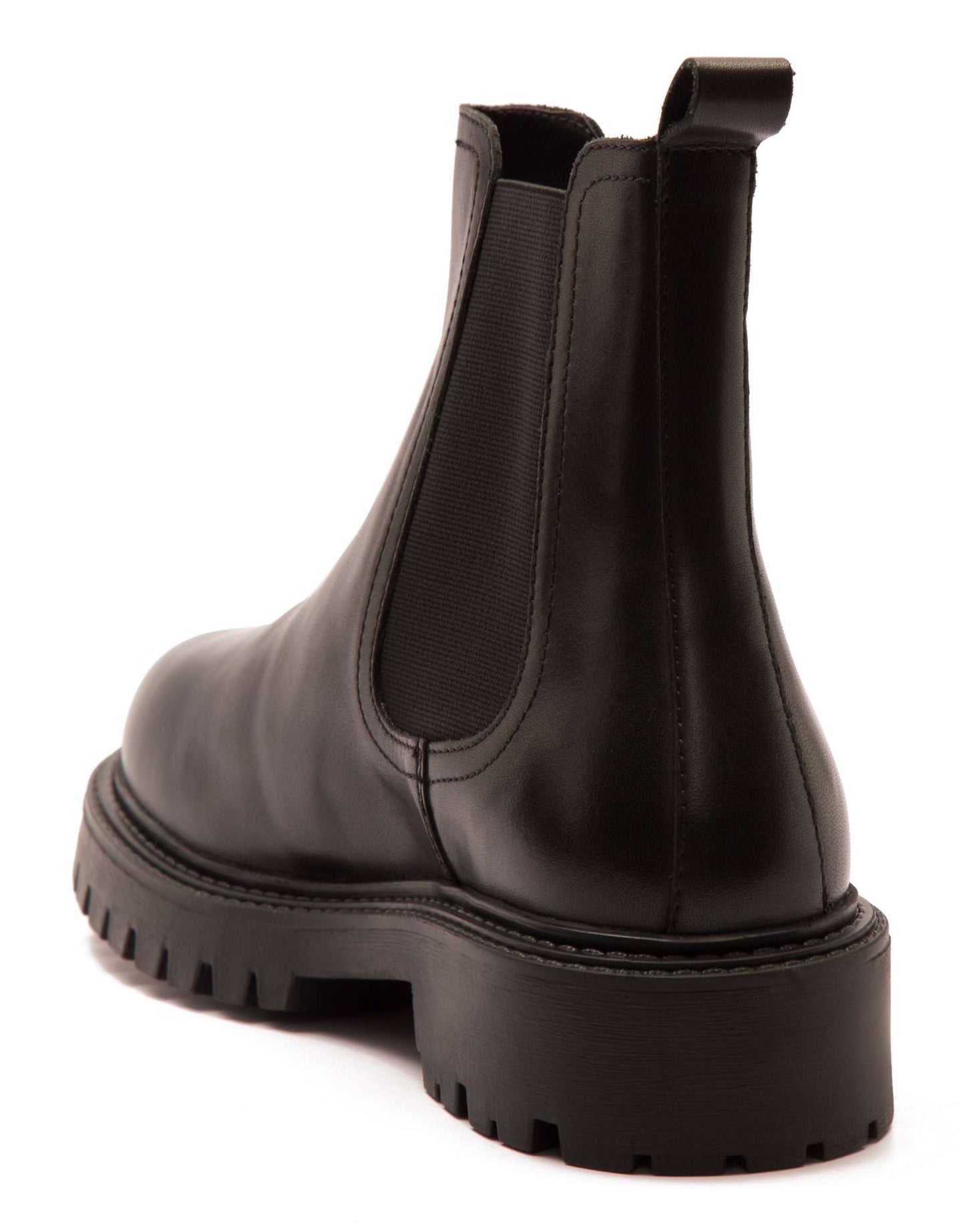 Ozzy High Heel Black Leather Chelsea Boot
