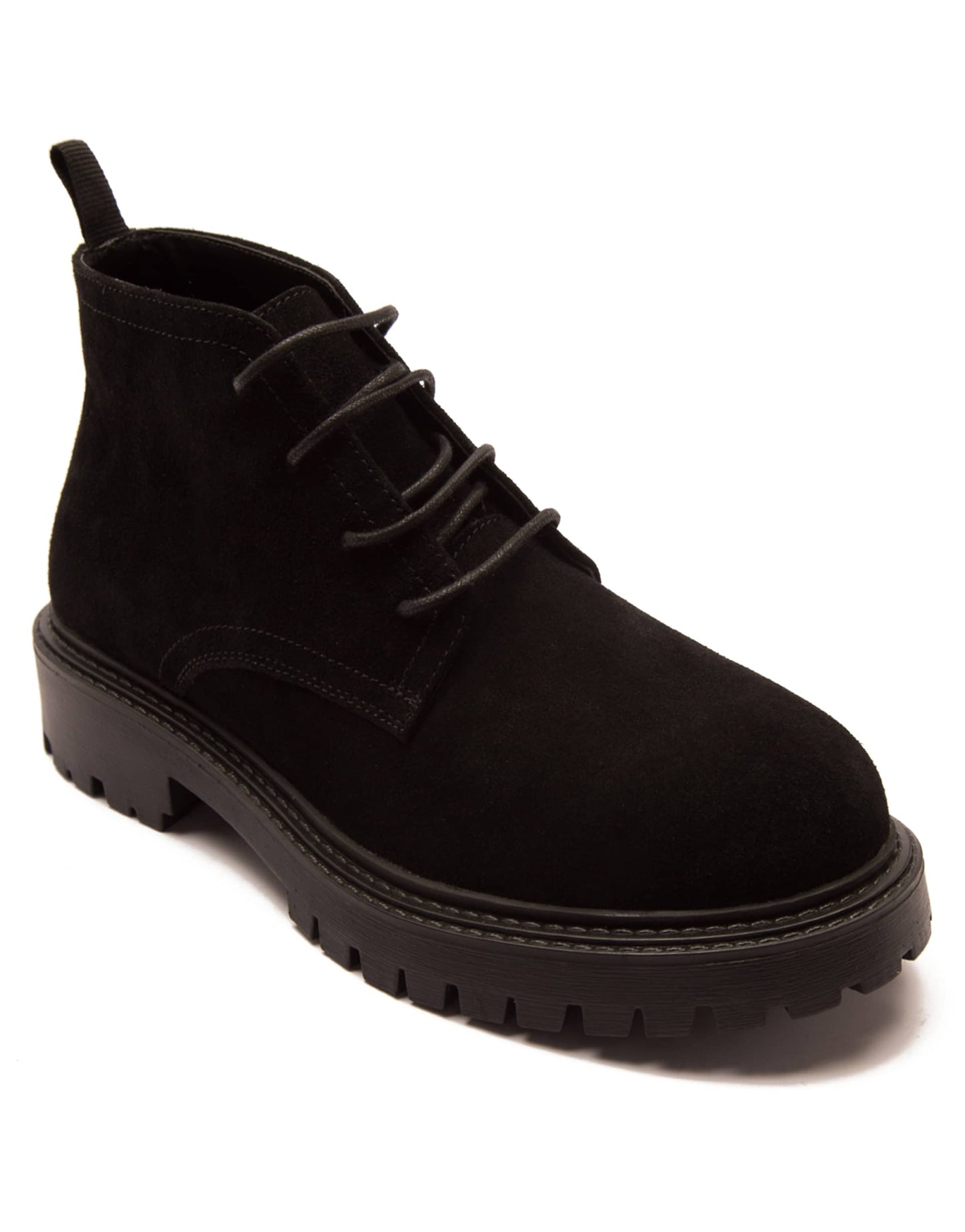 Axel' Men'S Suede Chukka Ankle Lace-Up Black Boots
