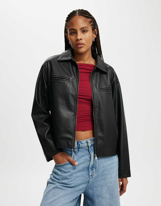 Ivy Faux Leather Jacket
