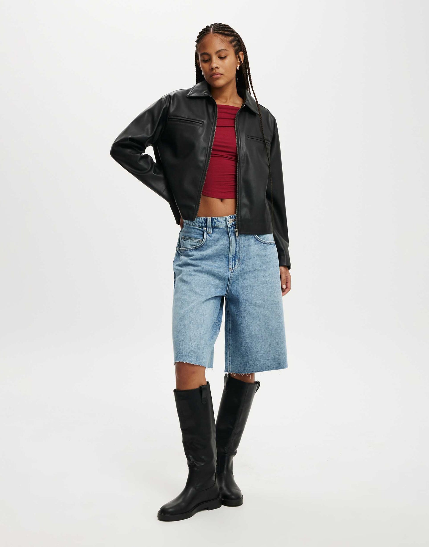 Ivy Faux Leather Jacket