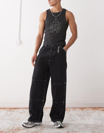 Carpenter Trouser With Contrast Stitch