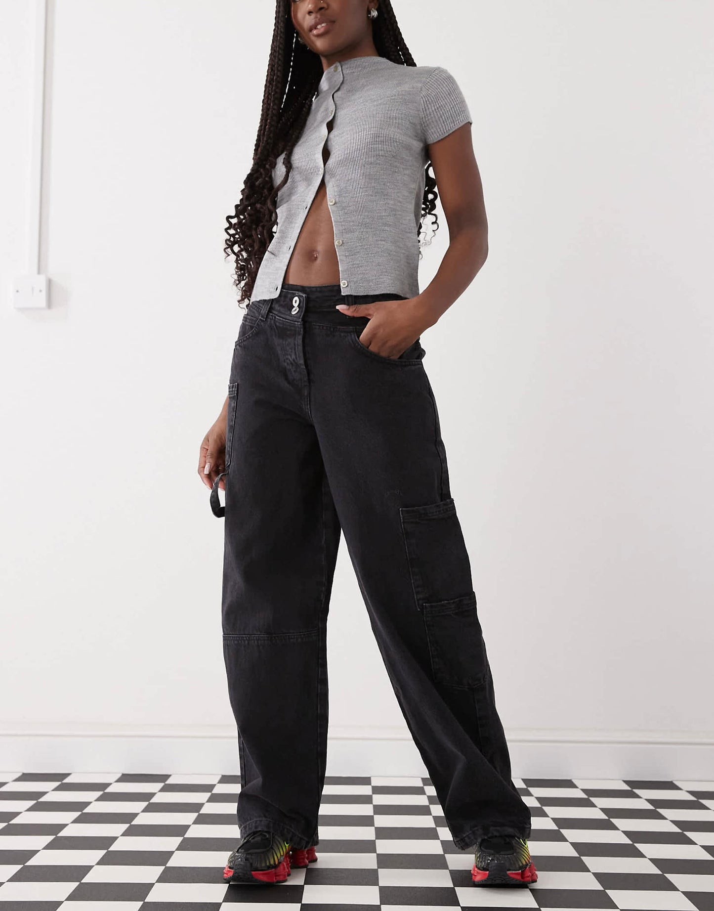 Baggy Jean With Asymmetric Waistband