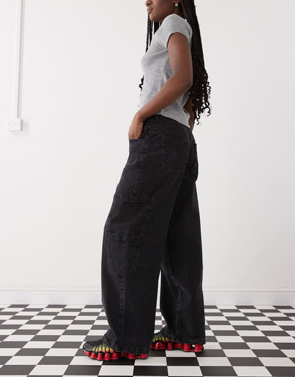 Baggy Jean With Asymmetric Waistband