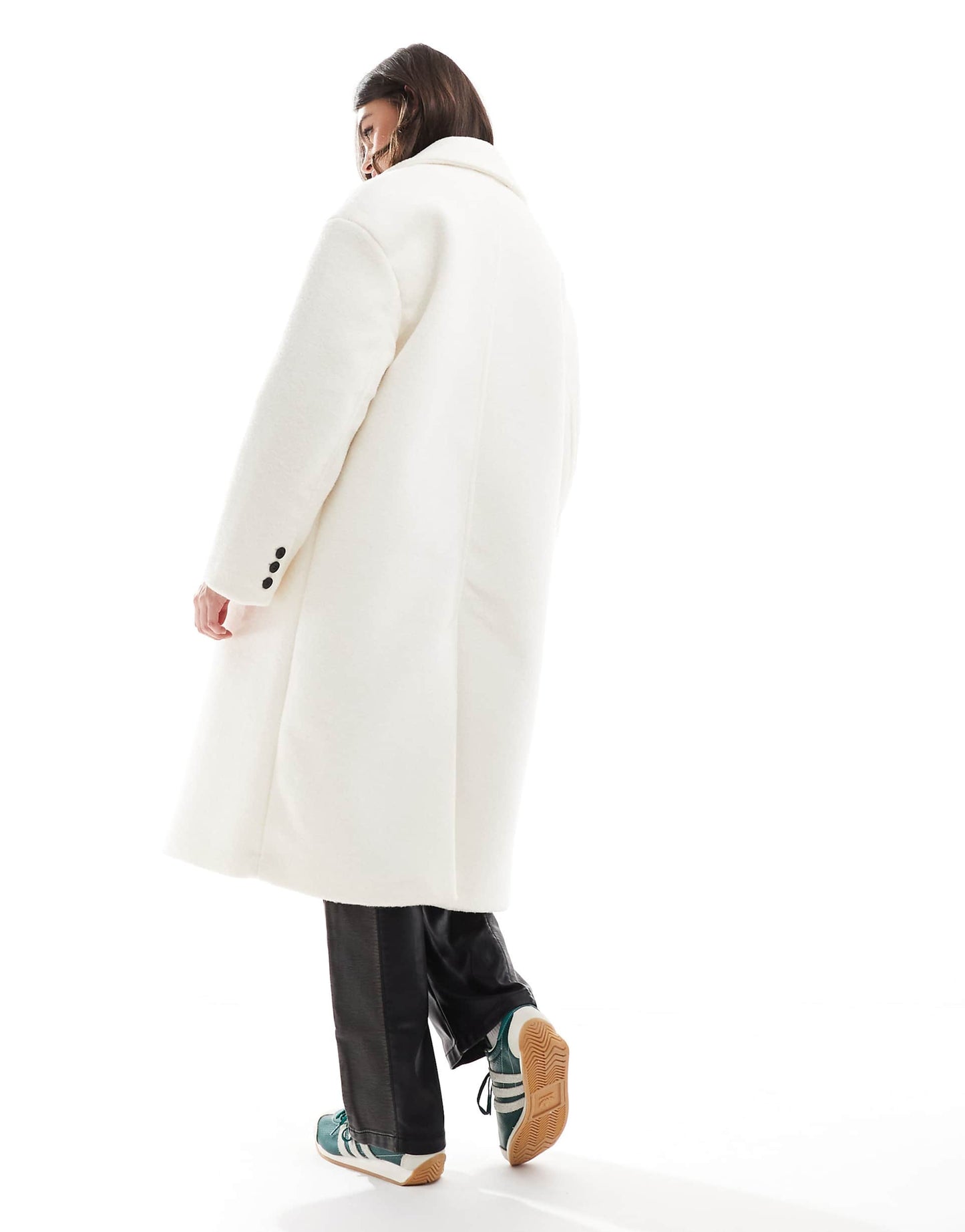 Wool Look Drop Shoulder Coat