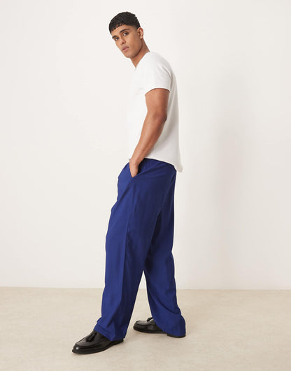 Smart Wide Leg Trousers With Elasticated Waist