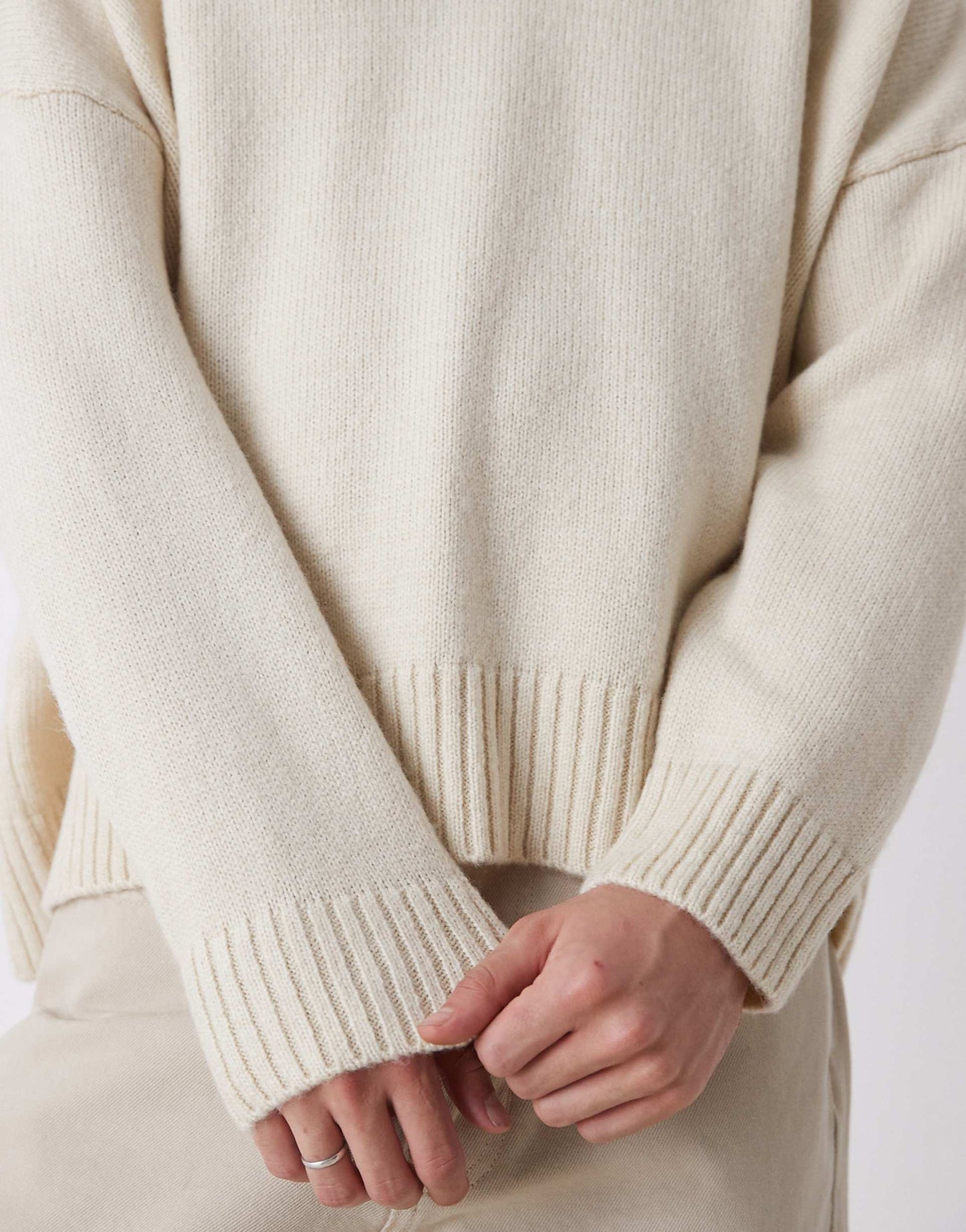 Super Oversized Boxy Fit Knitted V Neck Jumper