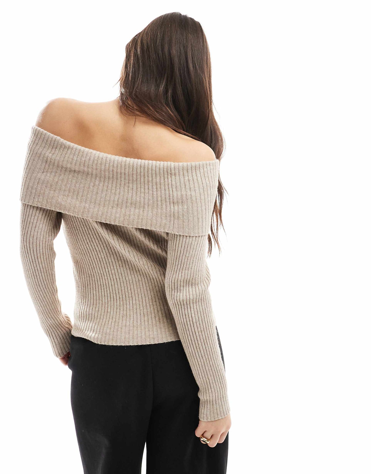 Off Shoulder Knitted Jumper