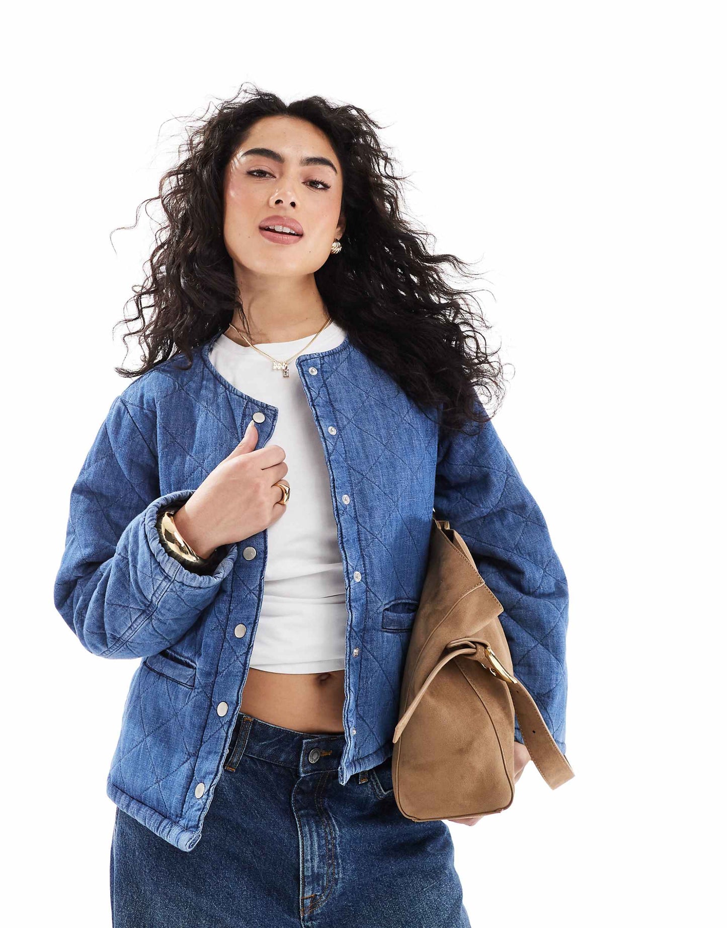 Quilted Denim Jacket