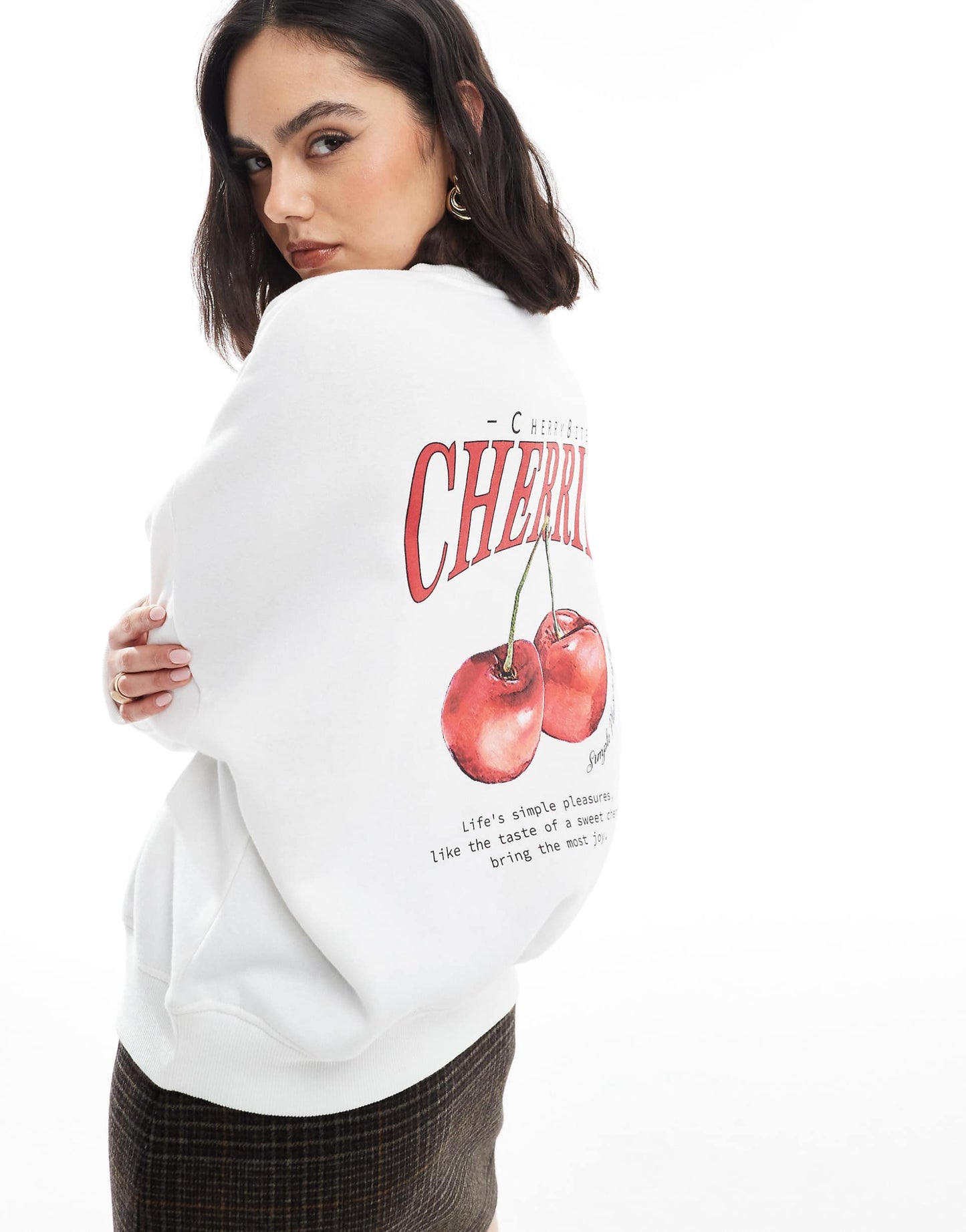 Cherries Back Print Sweatshirt