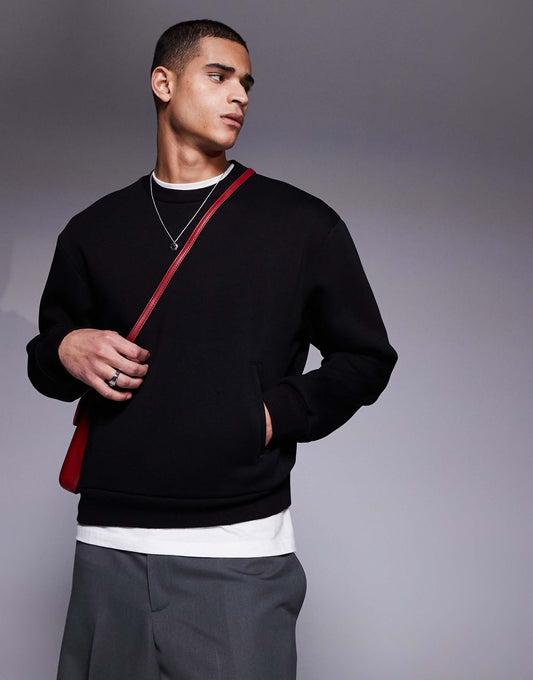 Oversized Boxy Sweatshirt With Pockets