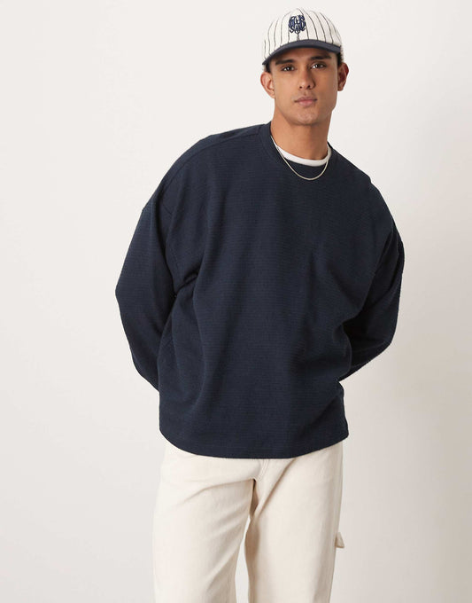 Extreme Oversized Long Sleeve T-Shirt With Baggy Sleeves