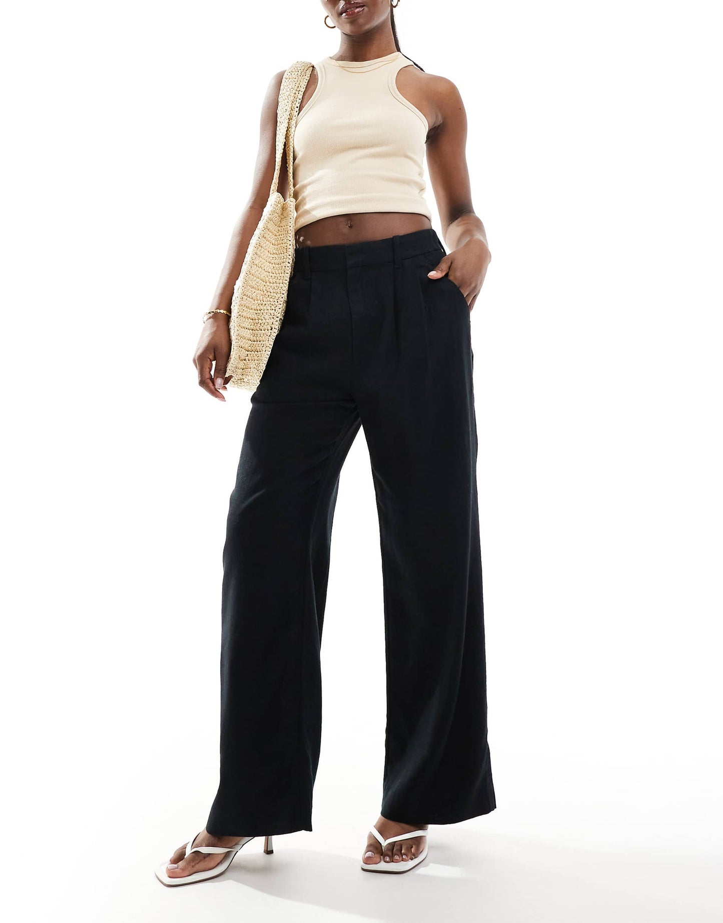 Ultra High Rise Linen Trouser